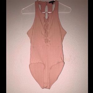 Tie Down Open Chest Bodysuit